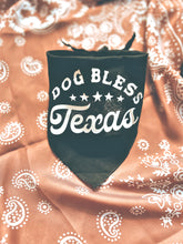 Load image into Gallery viewer, Dog Bless Texas Dog Bandana in Black

