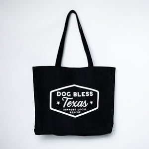 Dog Bless Texas Tote in Black