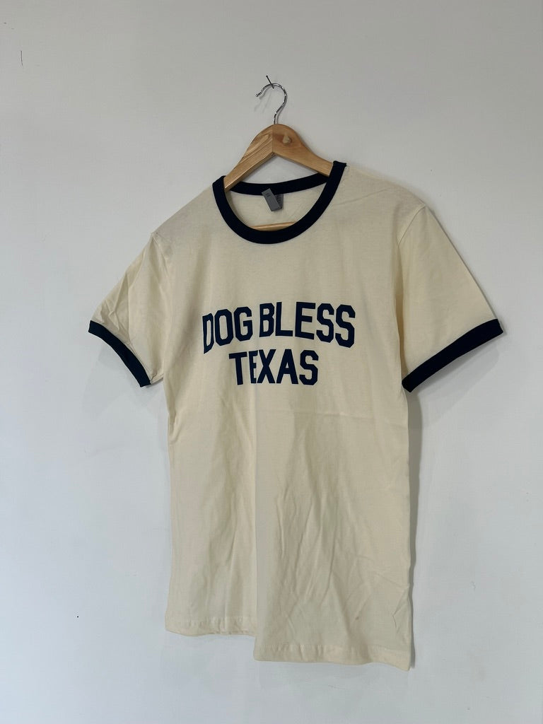 Dog Bless Texas  Ringer Tee