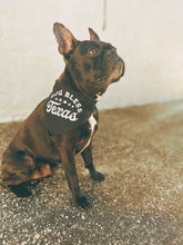 Load image into Gallery viewer, Dog Bless Texas Dog Bandana in Black
